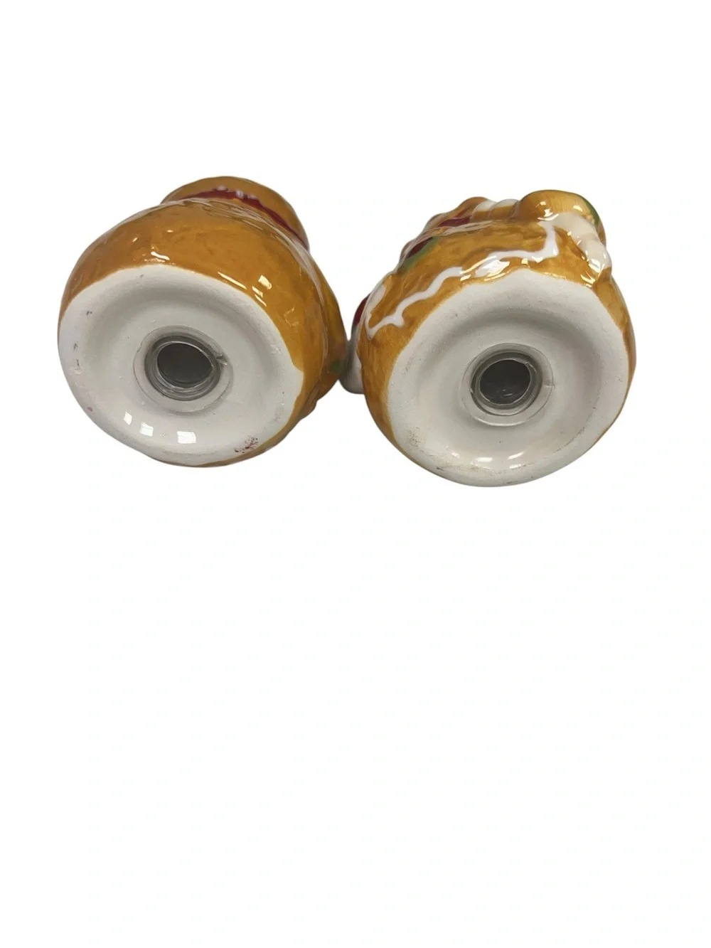 Gingerbread Couple Salt & Pepper Shakers - Red Accents